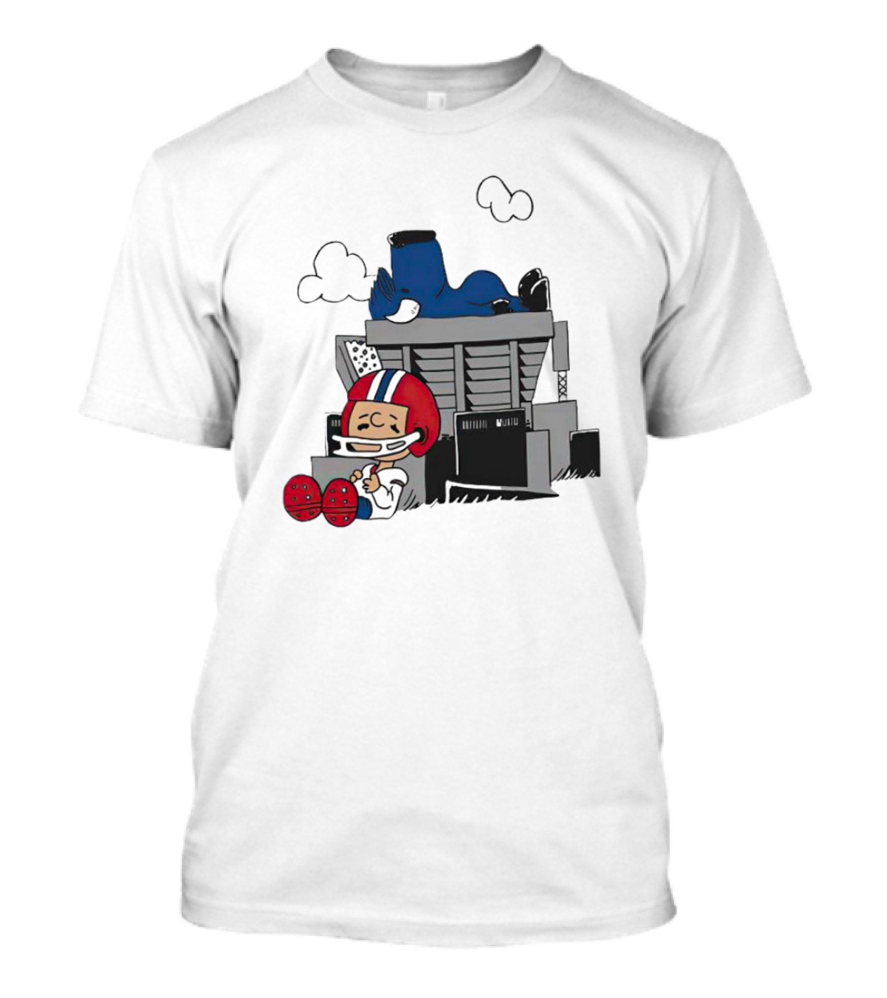 Buffalo Bills Snoopy And Woodstock Sleep Red House Football Helmet T-Shirt