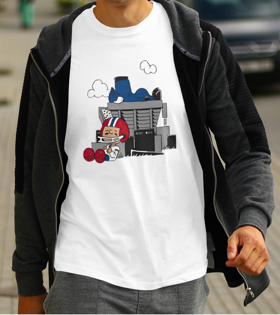 Buffalo Bills Snoopy And Woodstock Sleep Red House Football Helmet T-Shirt