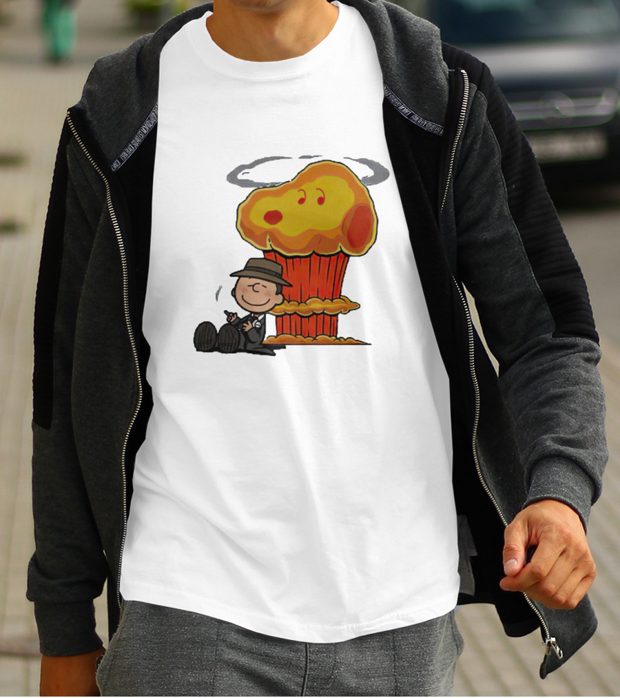 Oppeanutheimer Snoopy Explosion With Charlie Brown Smoking T-Shirt