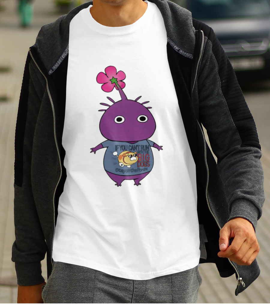 Purple Pikmin Stay On The Porch Big Dogs Shirt Flower Top T-Shirt
