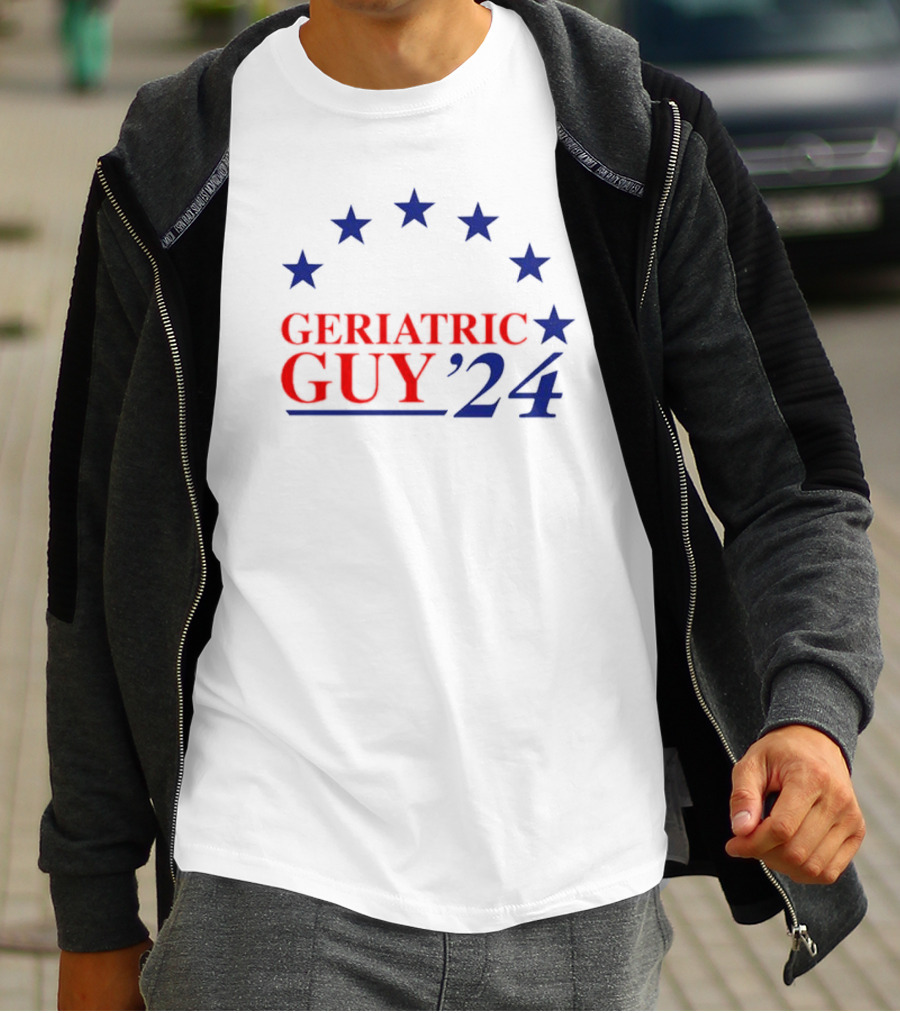 Geriatric Guy ’24 Stars And Stripes Political Campaign T-Shirt