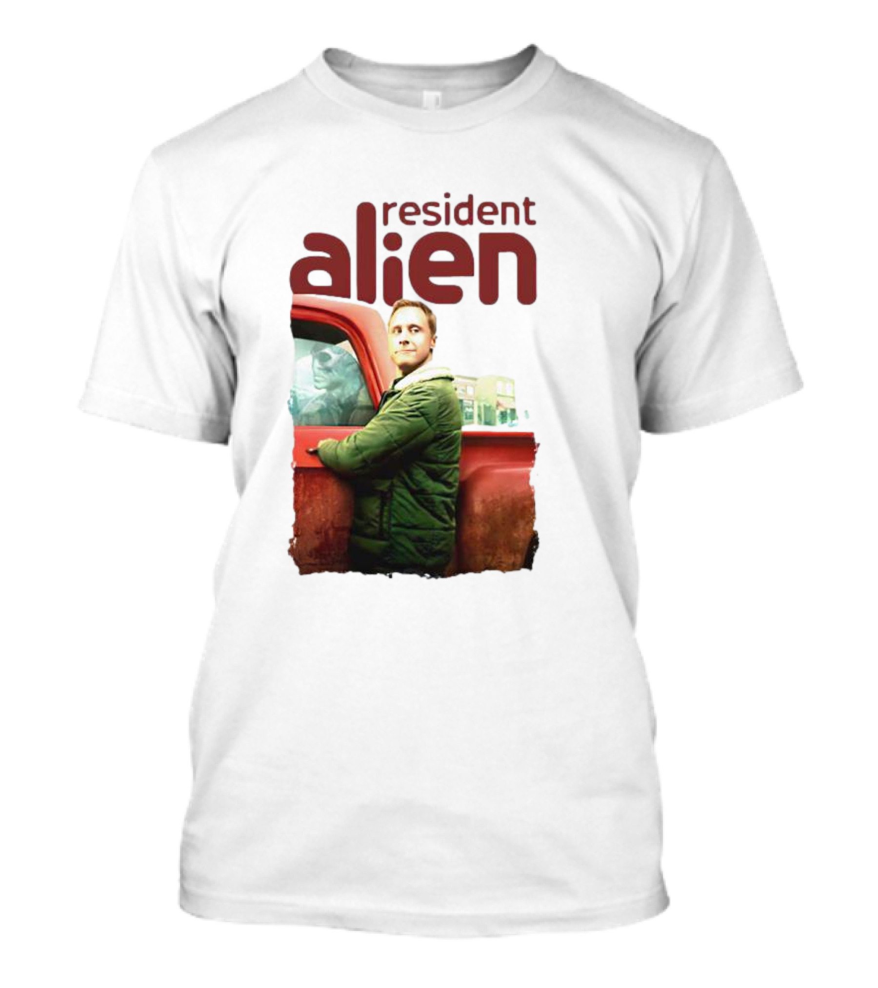 Resident Alien Christmas Truck Scene T-Shirt