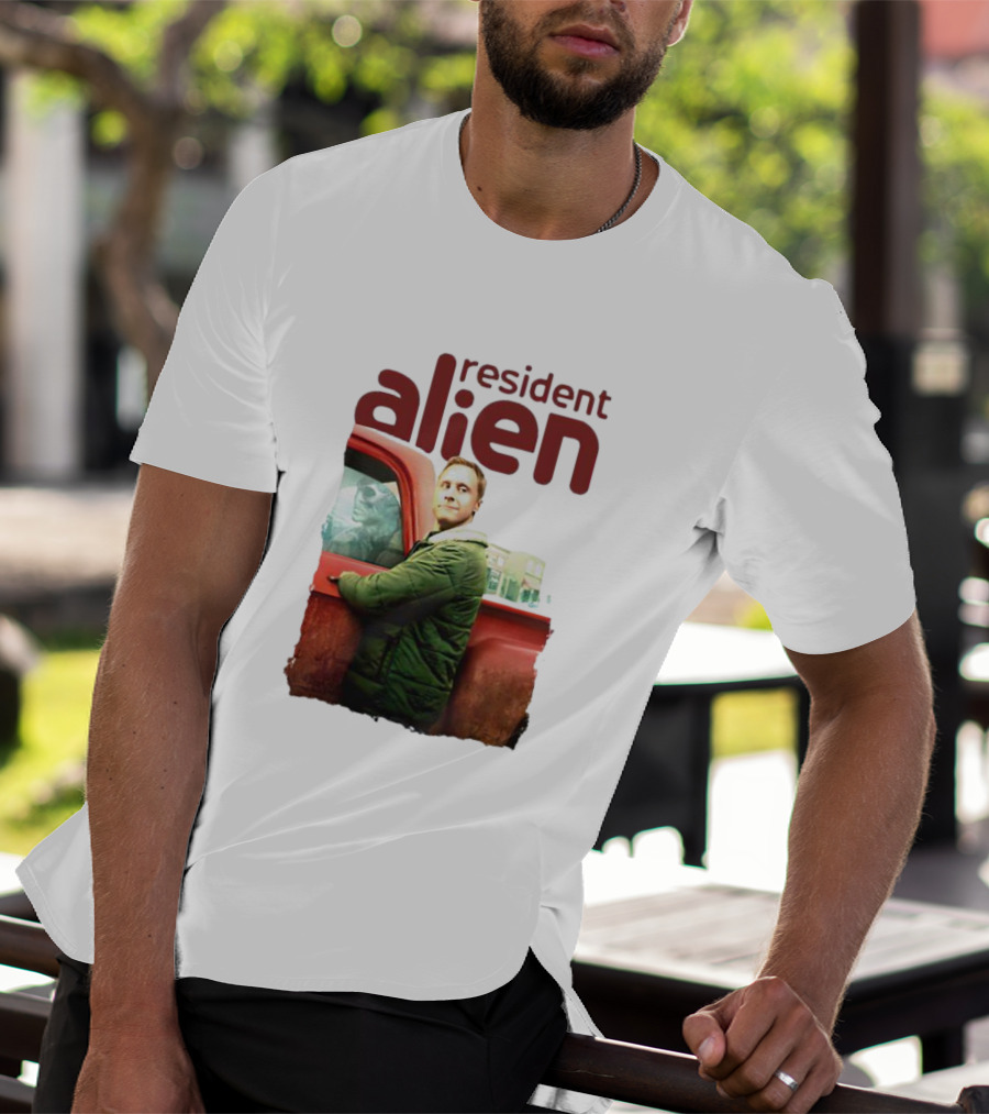 Resident Alien Christmas Truck Scene T-Shirt