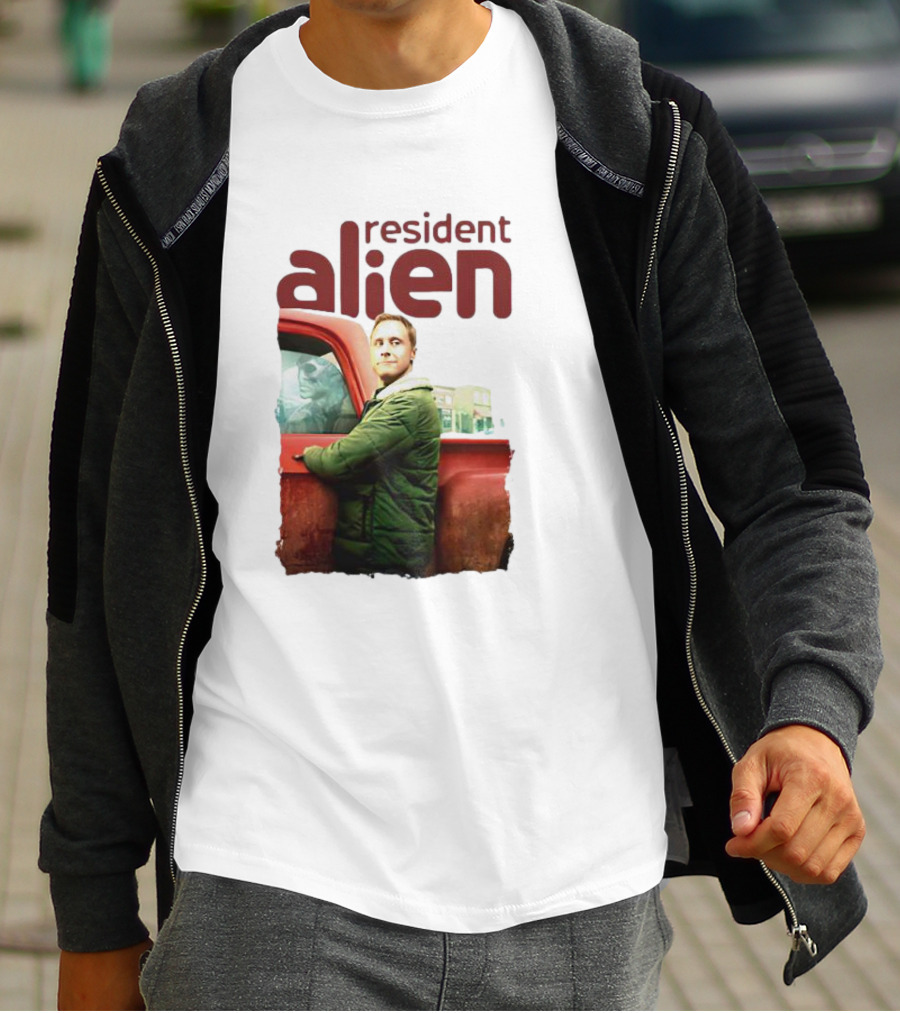 Resident Alien Christmas Truck Scene T-Shirt