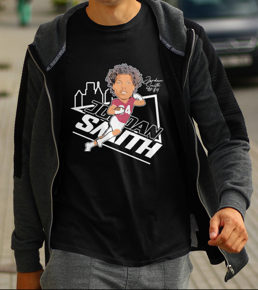 Jordan Smith #84 Temple Football Player Skyline T-Shirt