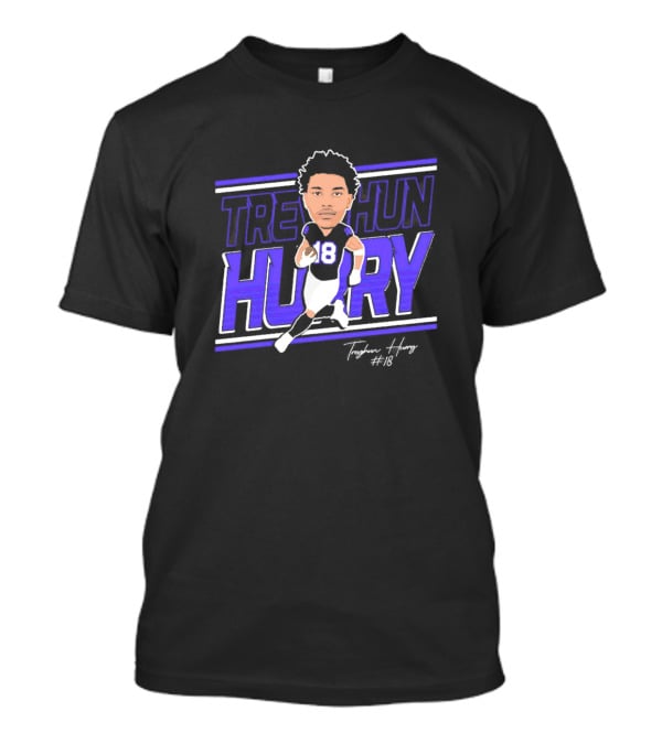 Treyshun Hurry #18 Support Weber State Wide Receiver T-Shirt