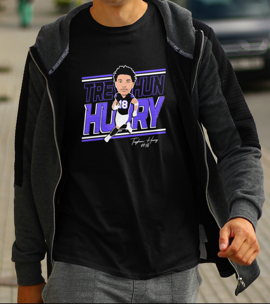 Treyshun Hurry #18 Support Weber State Wide Receiver T-Shirt