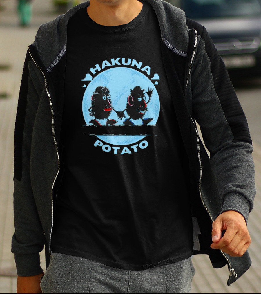 Hakuna Potato Walking Pastel Moon T-Shirt