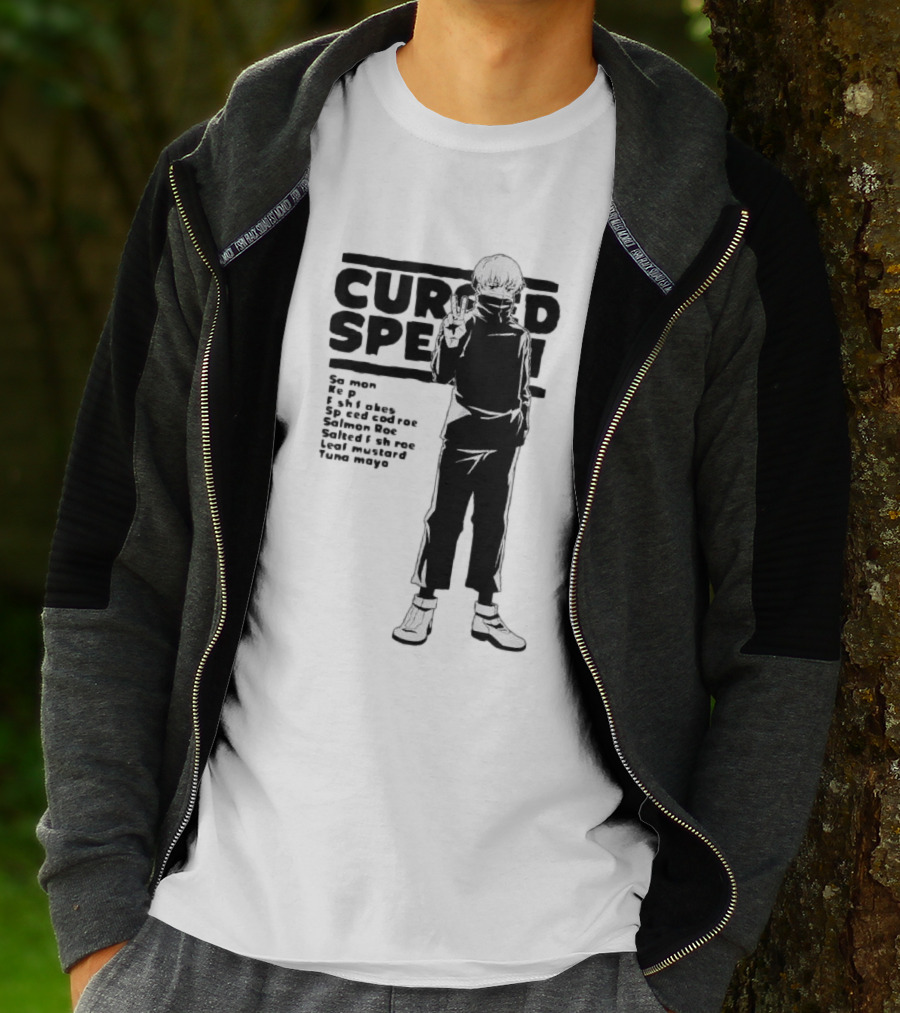 Cursed Speech Jujutsu Kaisen Toge Inumaki Sa Mon Shake Salmon Roe Tuna Mayo T-Shirt