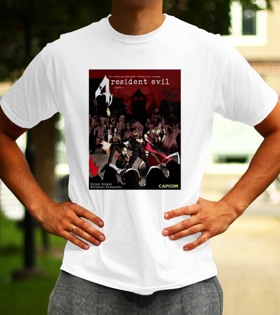 Resident Evil 4 Got Something That Might Interest You Shinji Mikami Hiroyuki Kobayashi Capcom Volume 1 T-Shirt