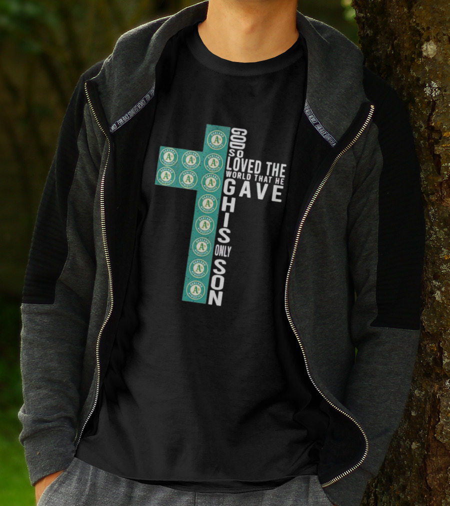 Athletics God So Loved The World That He Gave His Only Son Cross T-Shirt