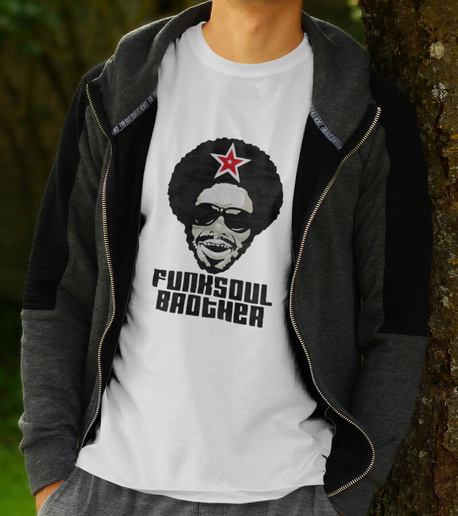 Funk Soul Brother Afro Star Retro Vintage T-Shirt