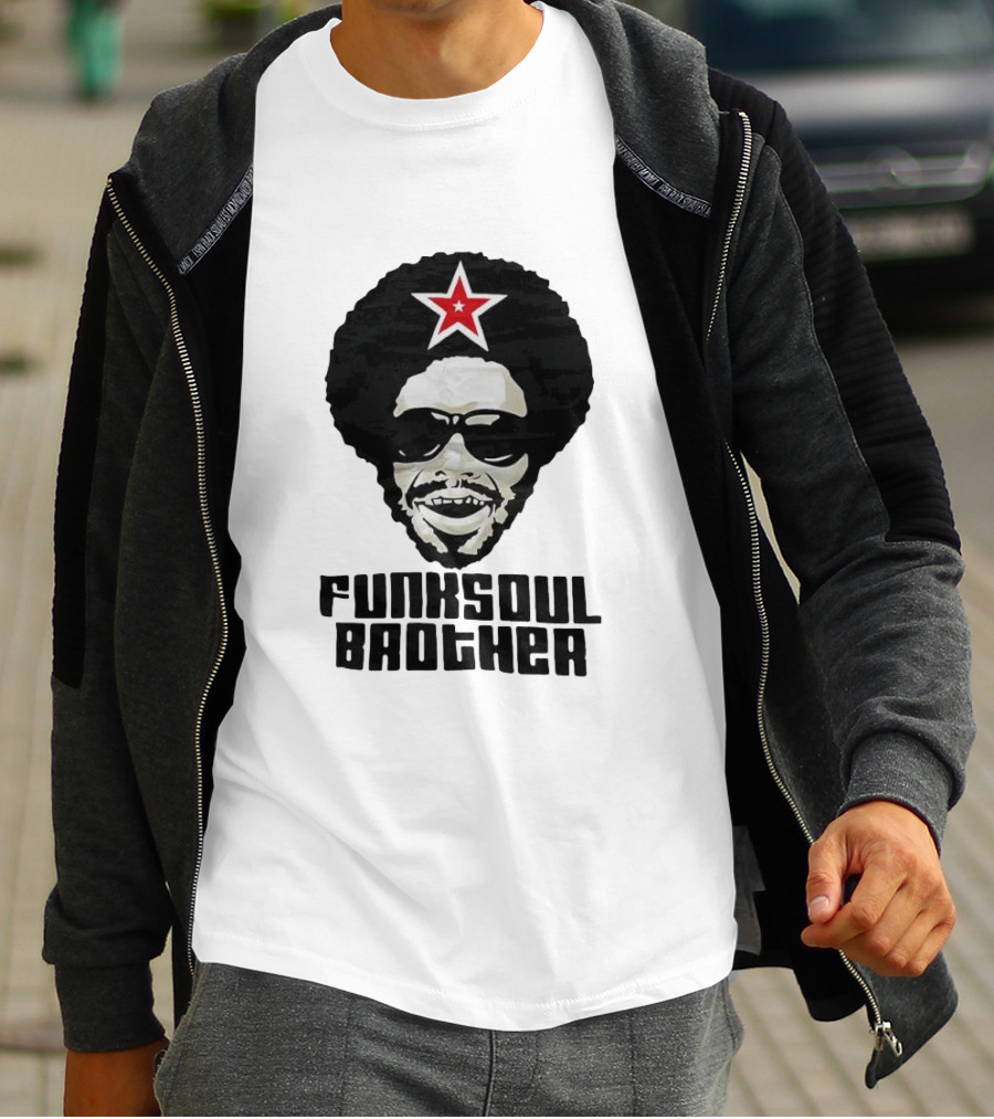 Funk Soul Brother Afro Star Retro Vintage T-Shirt