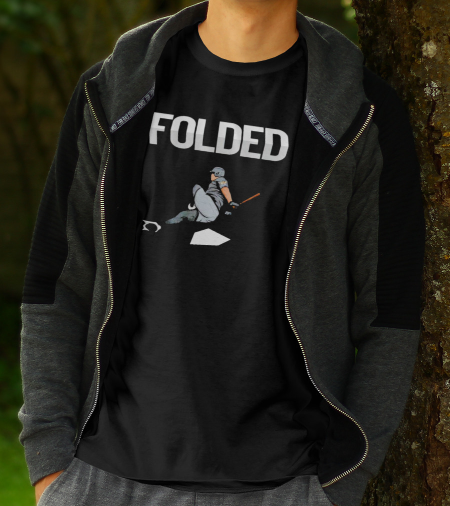 Kingofjuco Folded Baseball Slide T-Shirt