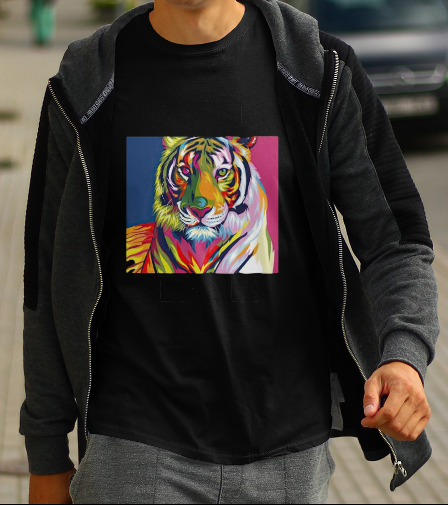 Dareto Be Bold Colorful Tiger T-Shirt