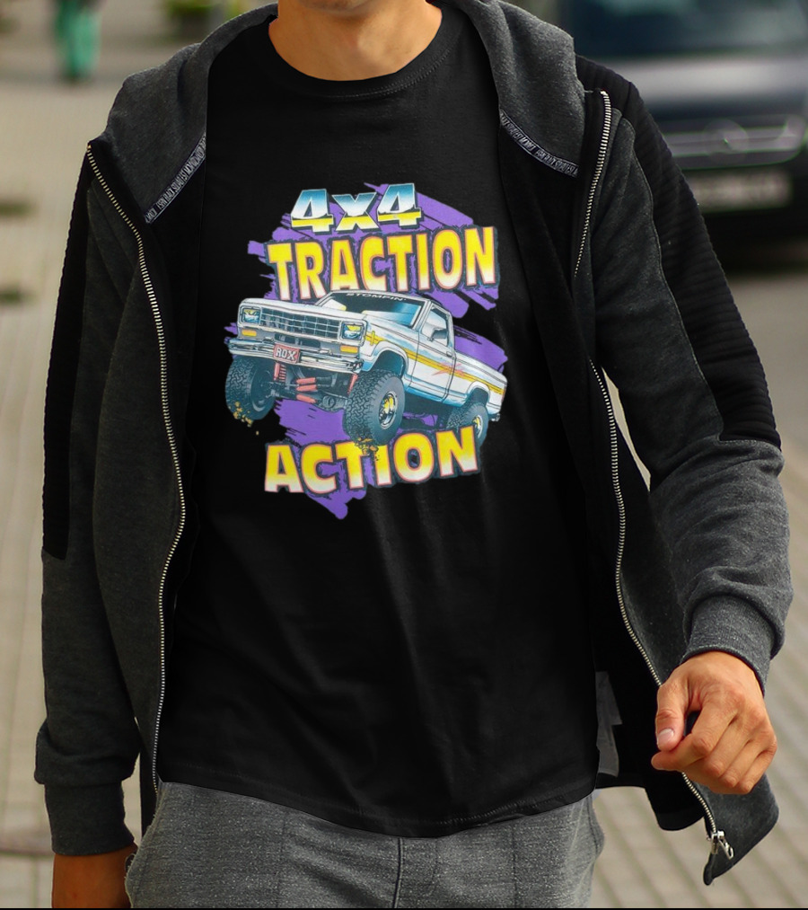 4x4 Traction Action Vintage Truck ROXX T-Shirt