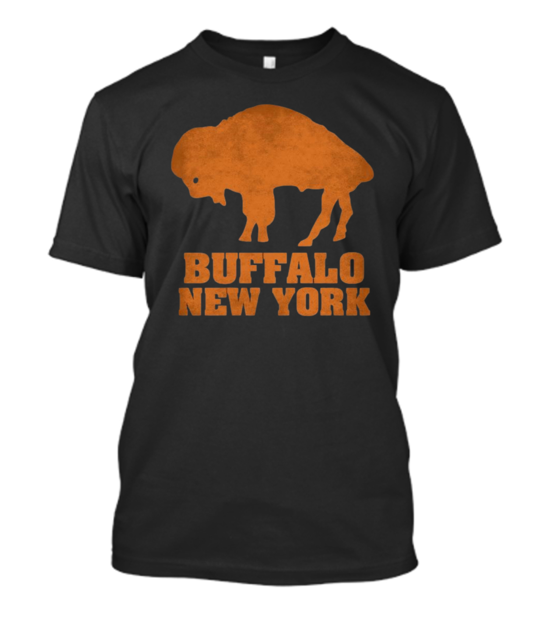 Buffalo New York Vintage Style Orange Buffalo T-Shirt