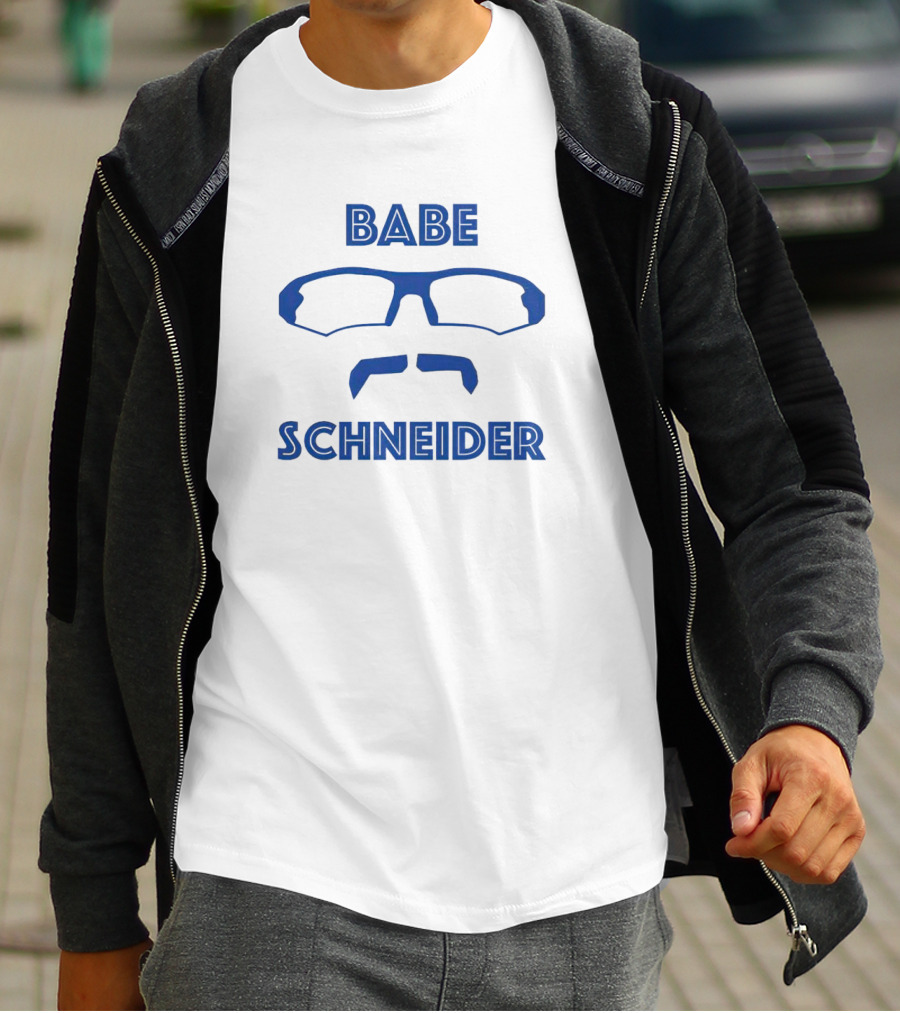 Babe Schneider Glasses Mustache Face T-Shirt