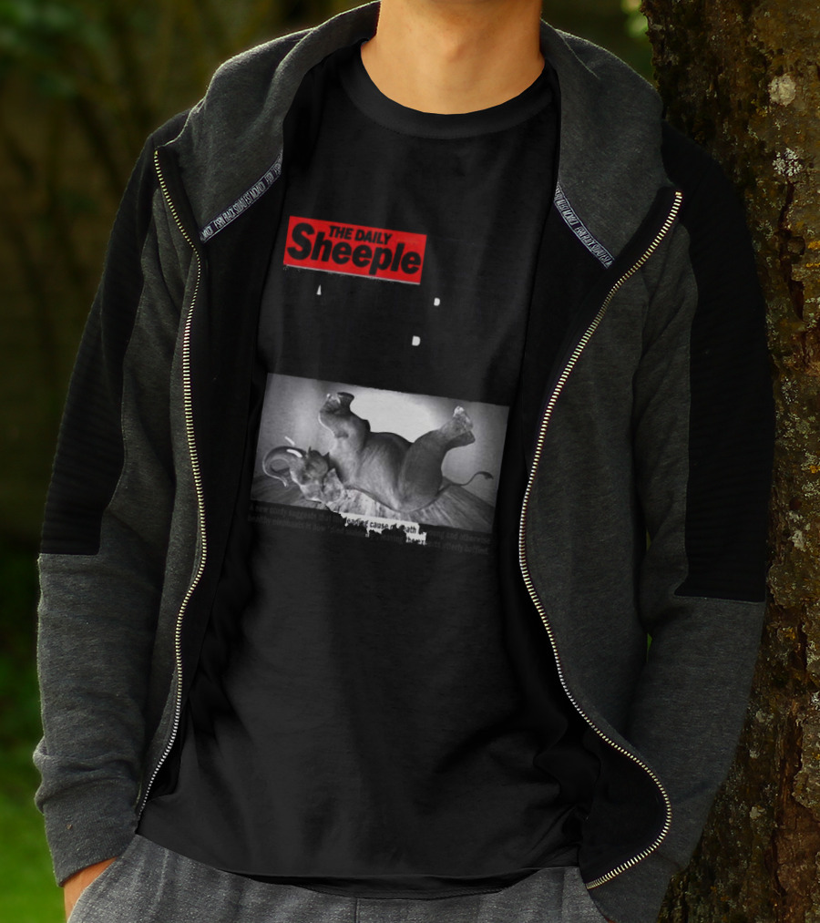 The Daily Sheeple Giant Elephant In The Room Dies Of Sudden Elephant Death Syndrome Free Insect Burger T-Shirt