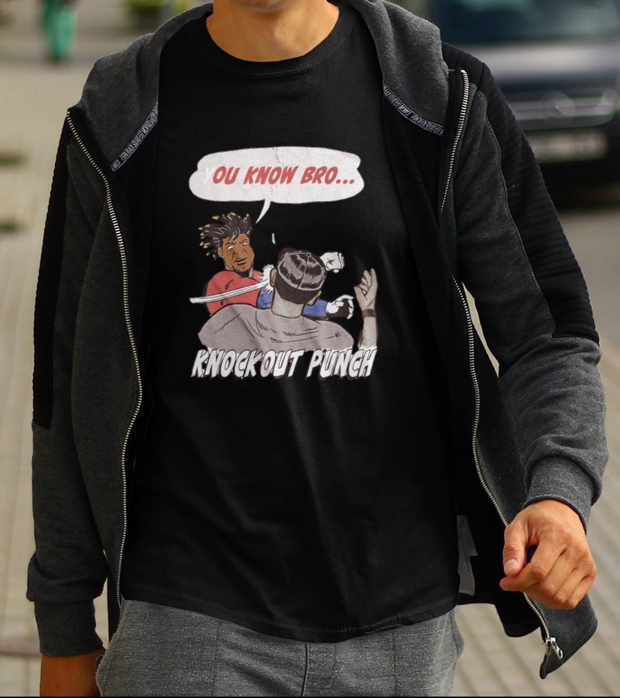 You Know Bro Knockout Punch Comic Style Fight Scene T-Shirt