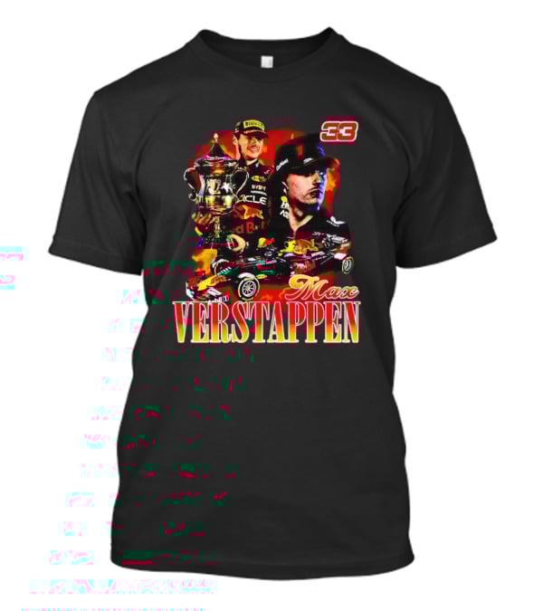 Max Verstappen Red Bull Racing Champion 33 Collage T-Shirt