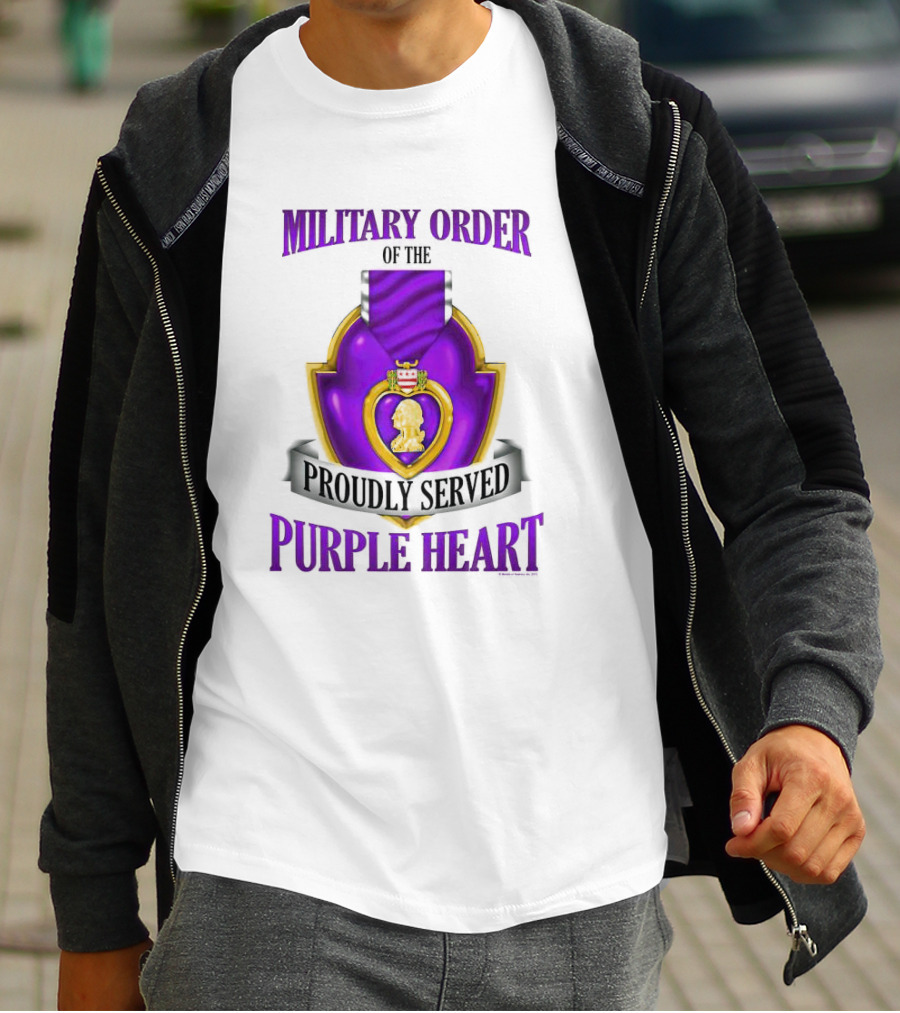 Military Order Of The Proudly Served Purple Heart Honor Emblem T-Shirt