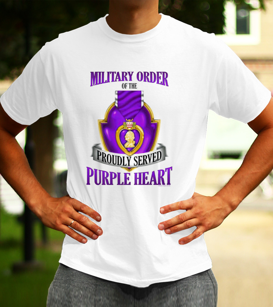 Military Order Of The Proudly Served Purple Heart Honor Emblem T-Shirt