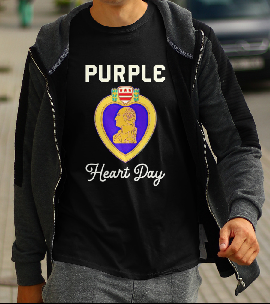 Purple Heart Day Military Medal Emblem T-Shirt