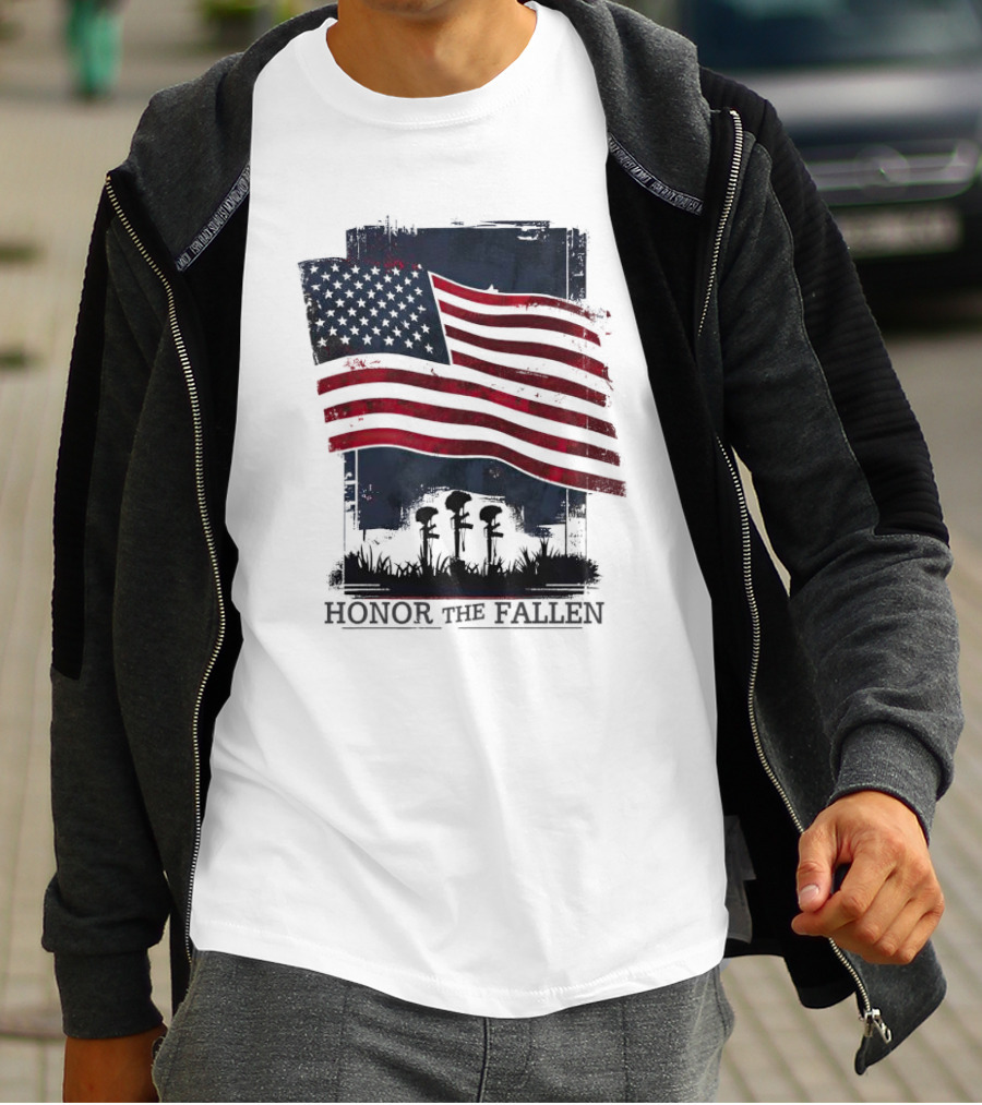 Honor The Fallen American Flag Memorial T-Shirt