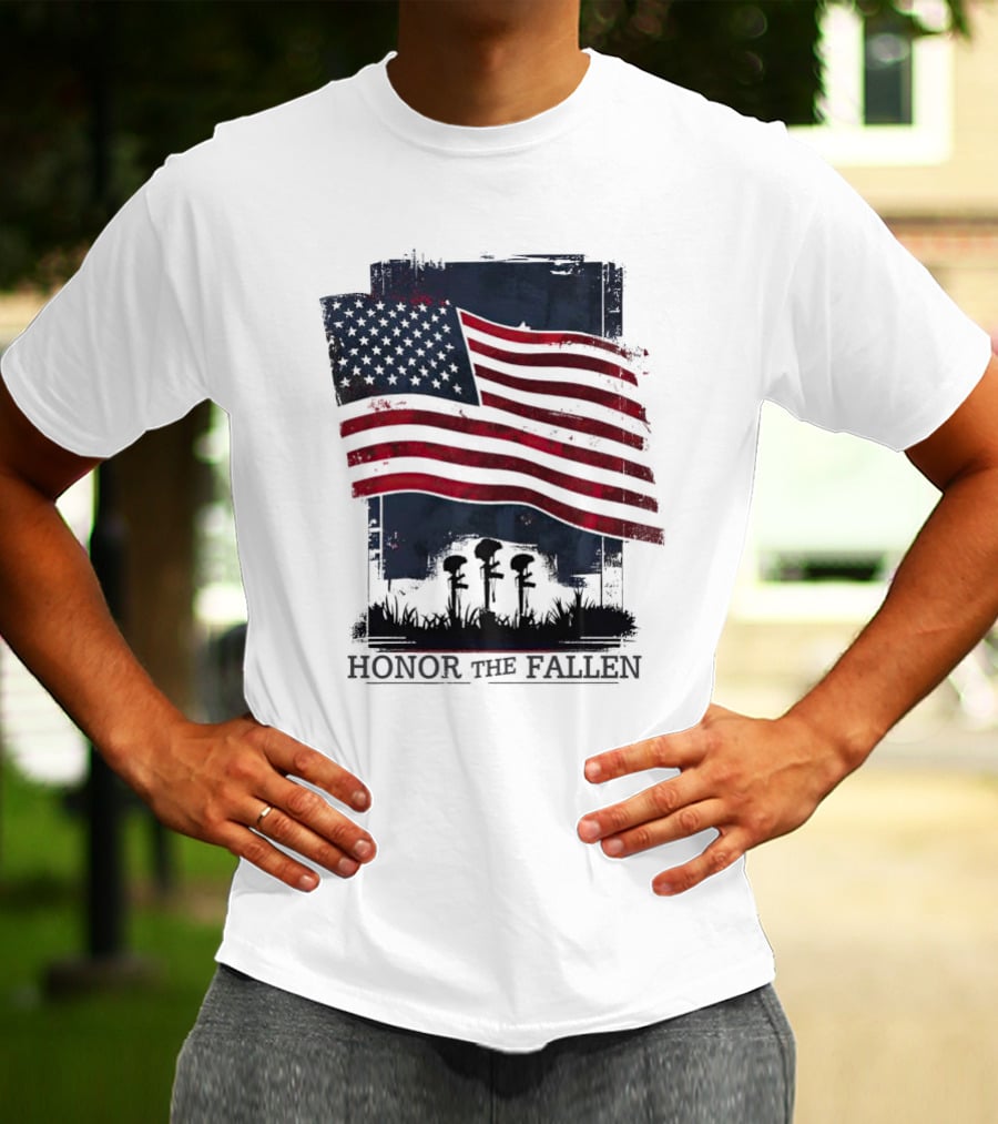 Honor The Fallen American Flag Memorial T-Shirt