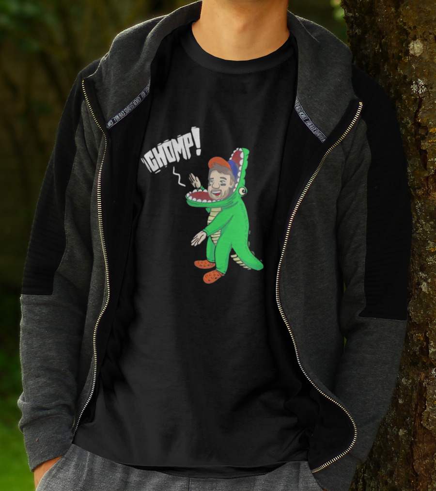 Chomp Chas McCormick Crocodile Costume Character T-Shirt