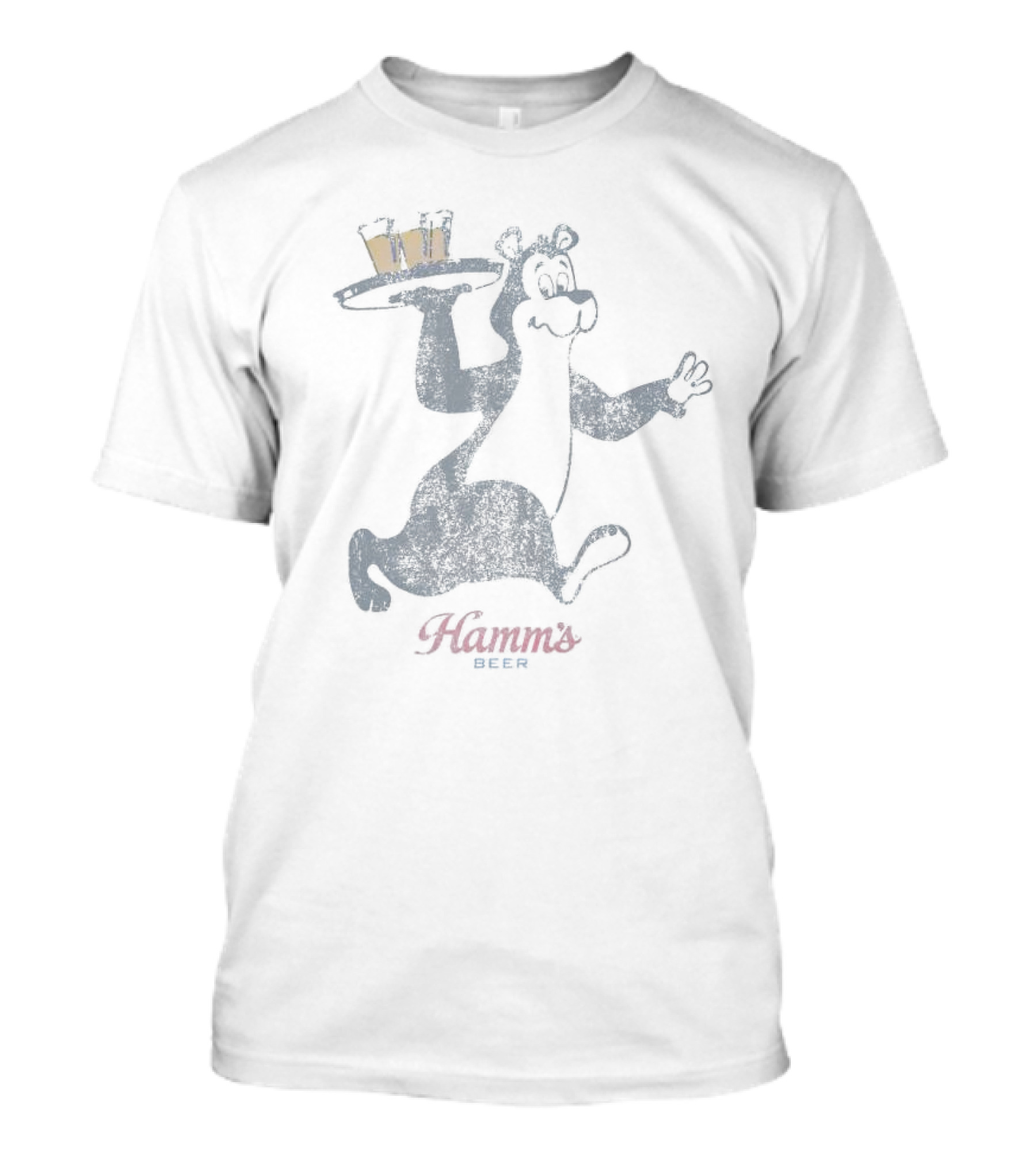 Hamm's Beer Bear Serving Drinks T-Shirt