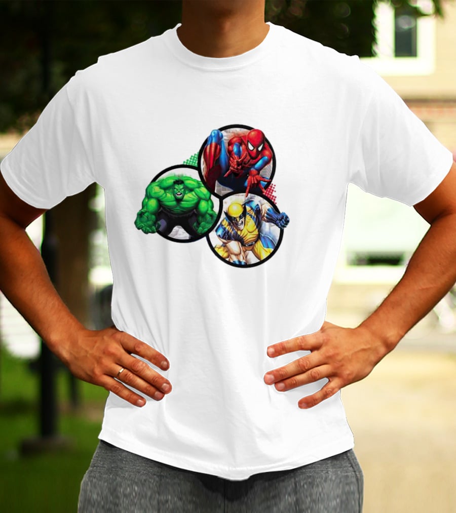 Marvel's Trinity Hulk Spider-Man Wolverine T-Shirt