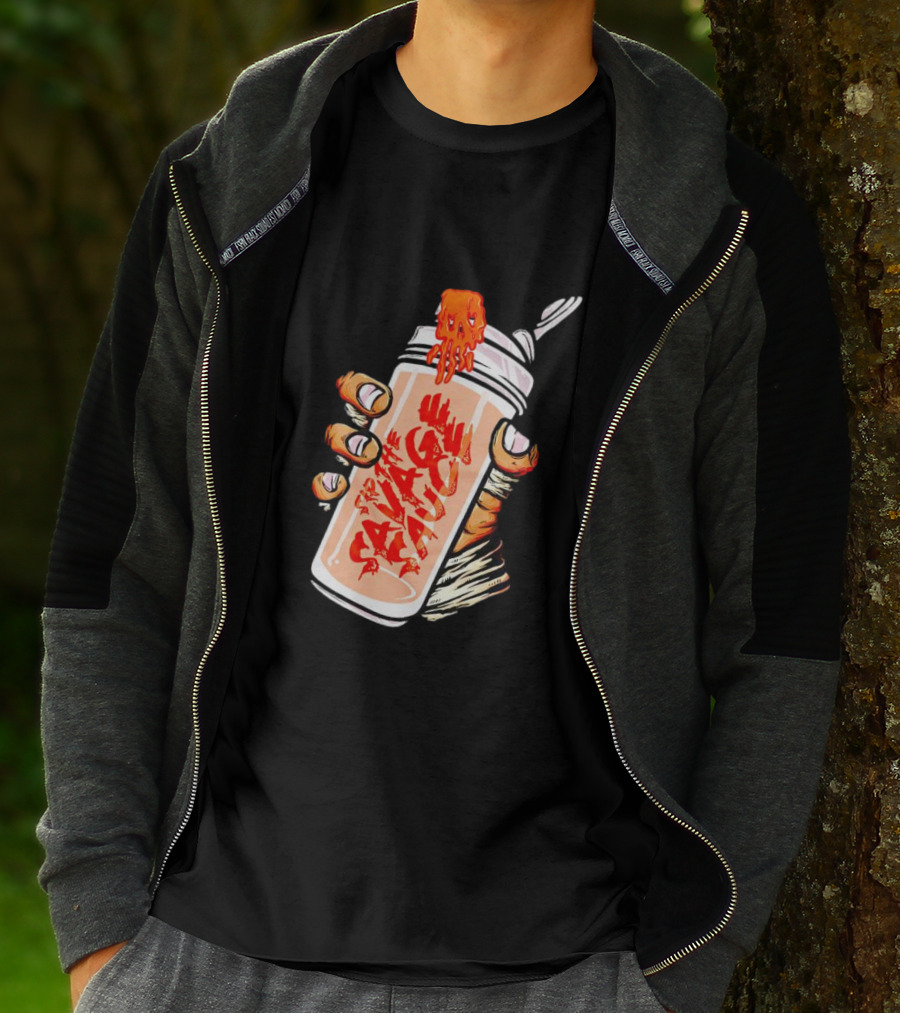 Iron Savages Consume Fiery Savage Sauce Bottle T-Shirt