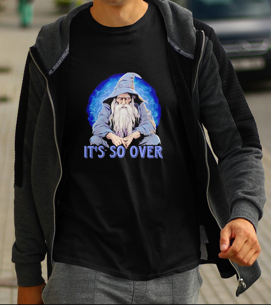 IT'S SO OVER Wizard Lightning Blue Aura T-Shirt