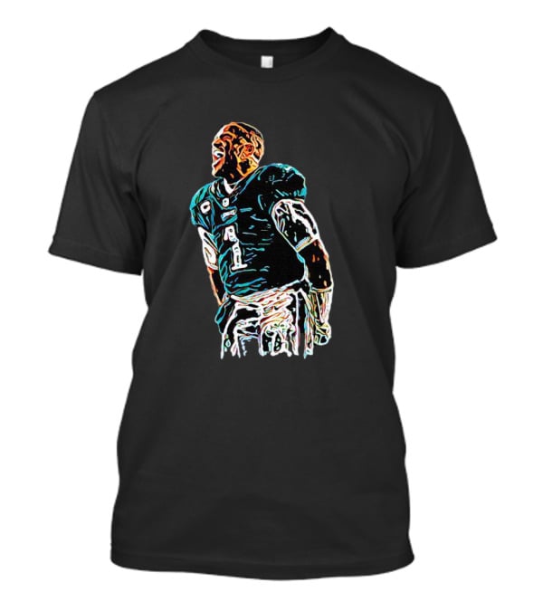 Jalen Hurts Philadelphia Football Star Dynamic Pose T-Shirt