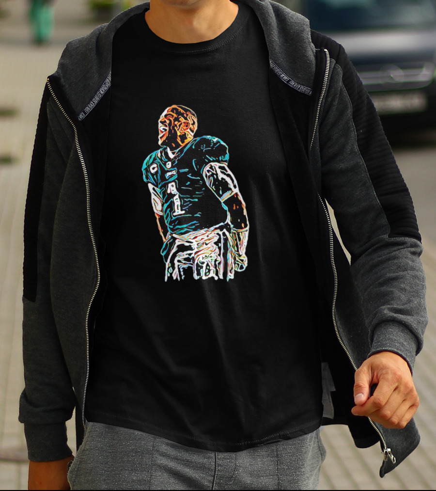 Jalen Hurts Philadelphia Football Star Dynamic Pose T-Shirt