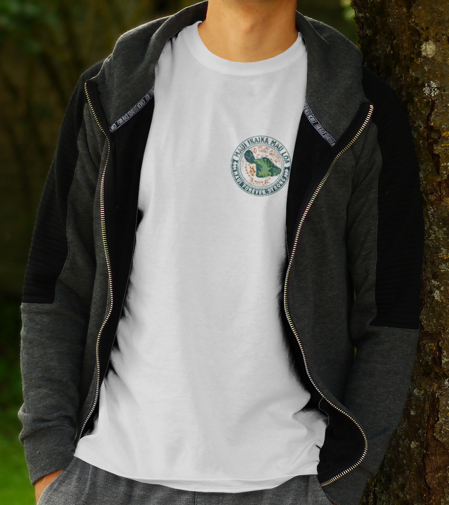 Hawaiian Islands Maui Strong Lokelani Sebastopol California Circle Emblem T-Shirt