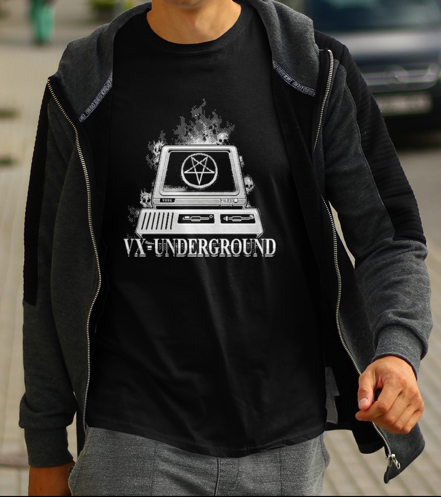 VX-Underground Retro Computer With Pentagram T-Shirt