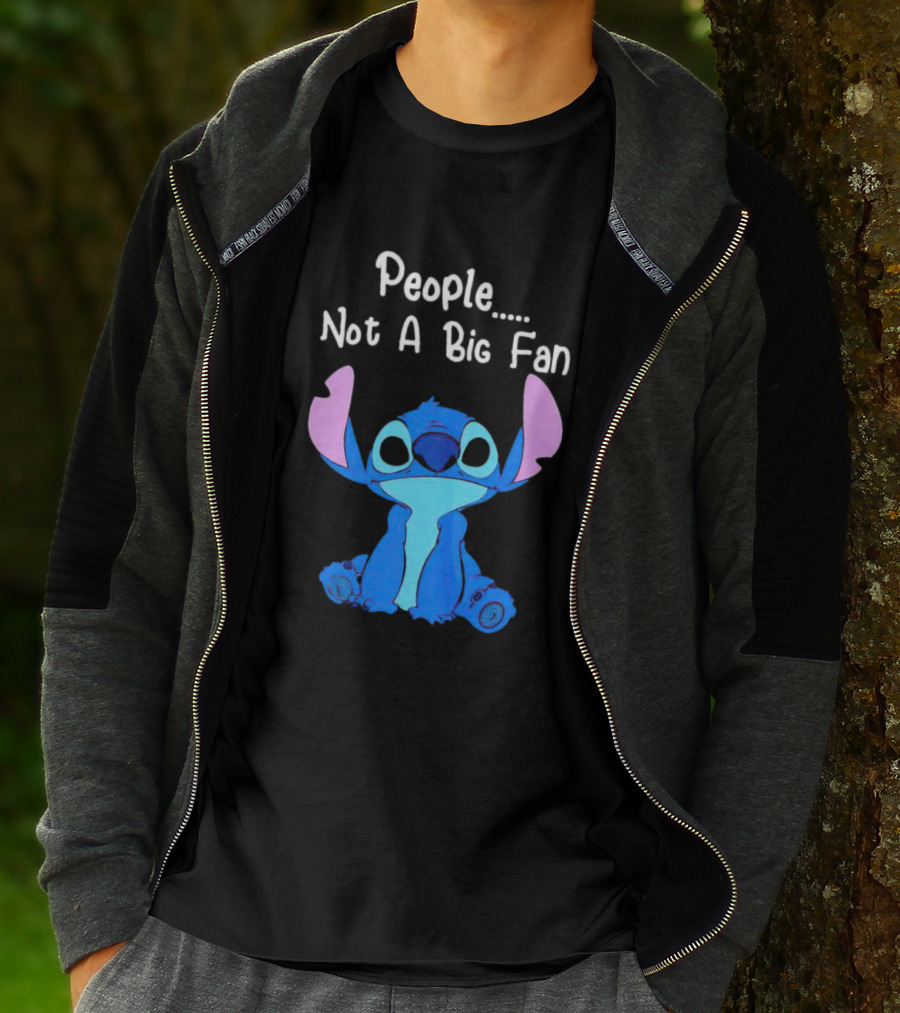 Stitch People Not A Big Fan Lilo And Stitch Character Humor T-Shirt