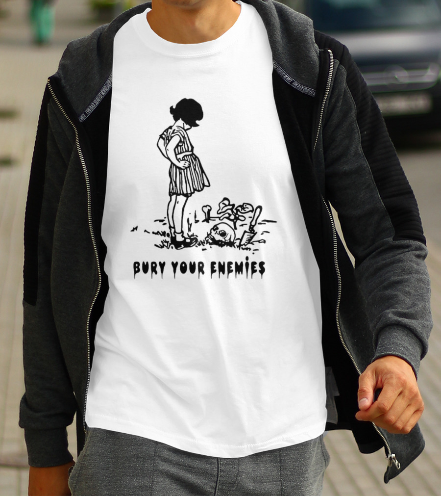 Bury Your Enemies Dark Humor Silhouette Scene T-Shirt