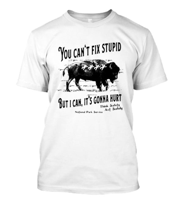 You Can't Fix Stupid But I Can, It's Gonna Hurt Think Safety Act Safely National Park Service T-Shirt