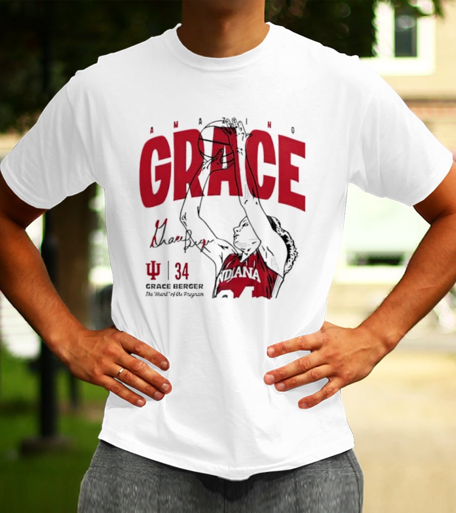 Amazing Grace Berger Indiana Fever 34 The Heart Of The Program Basketball T-Shirt