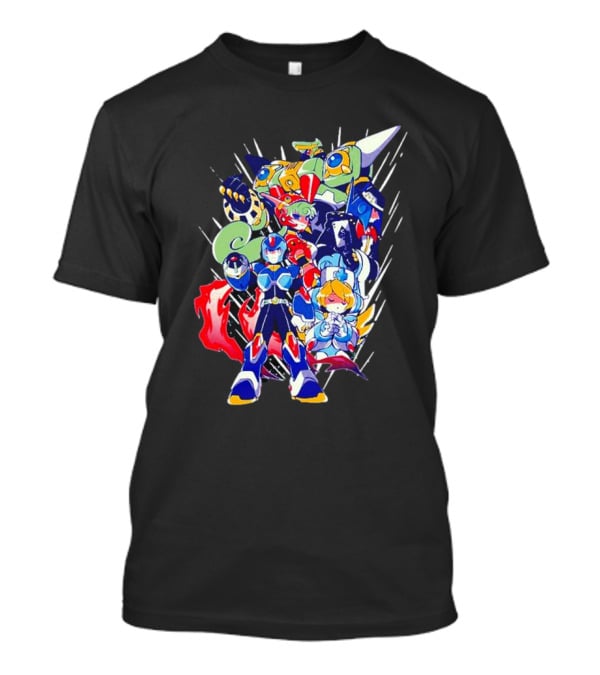 Mega Man New Armor X Characters And Robot Ensemble T-Shirt