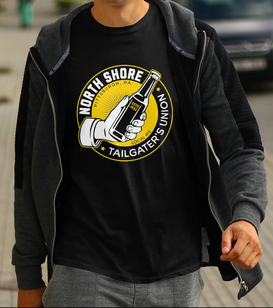 North Shore Tailgater's Union Pittsburgh PA Local 412 Estd 1933 T-Shirt