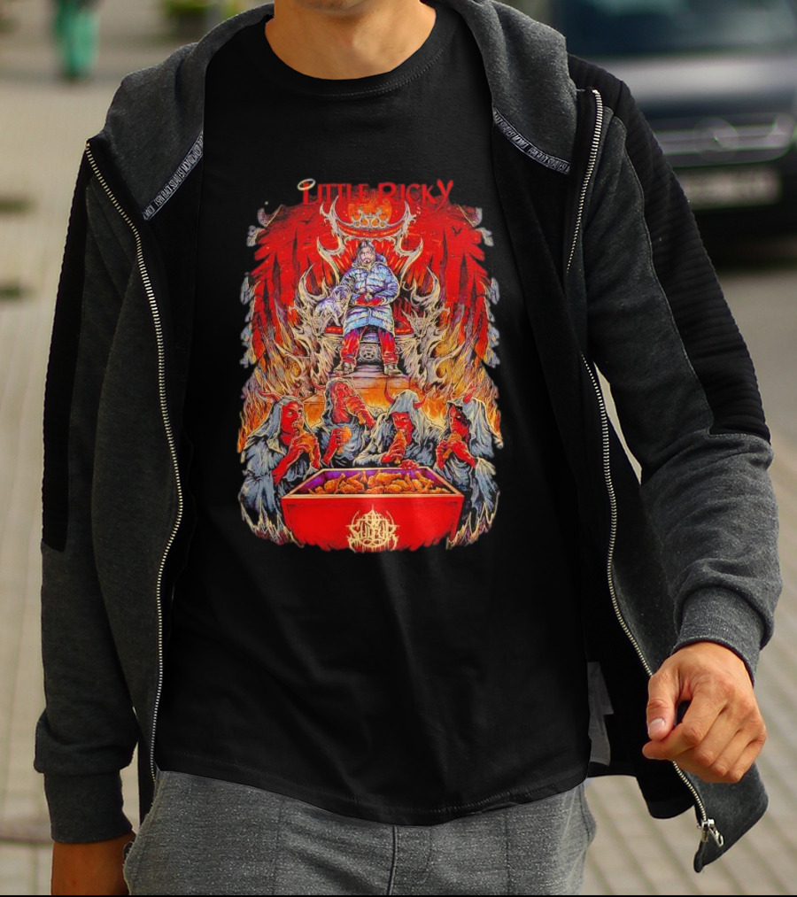 Ov Sulfur Little Ricky Throne With Red Crown And Flames T-Shirt