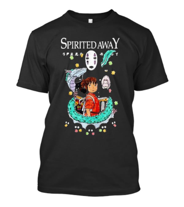 Spirited Away Characters Chihiro Haku No-Face Symbols T-Shirt