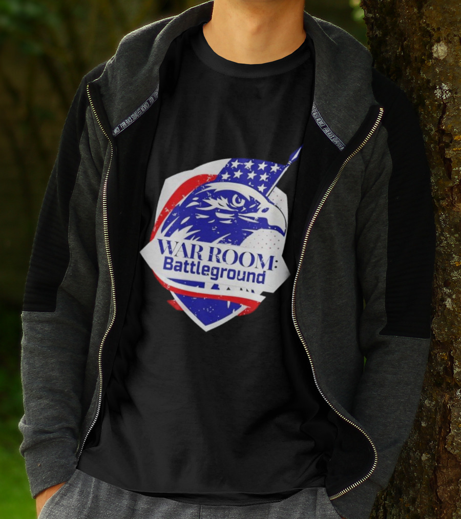 War Room Battleground Eagle American Flag Crest T-Shirt