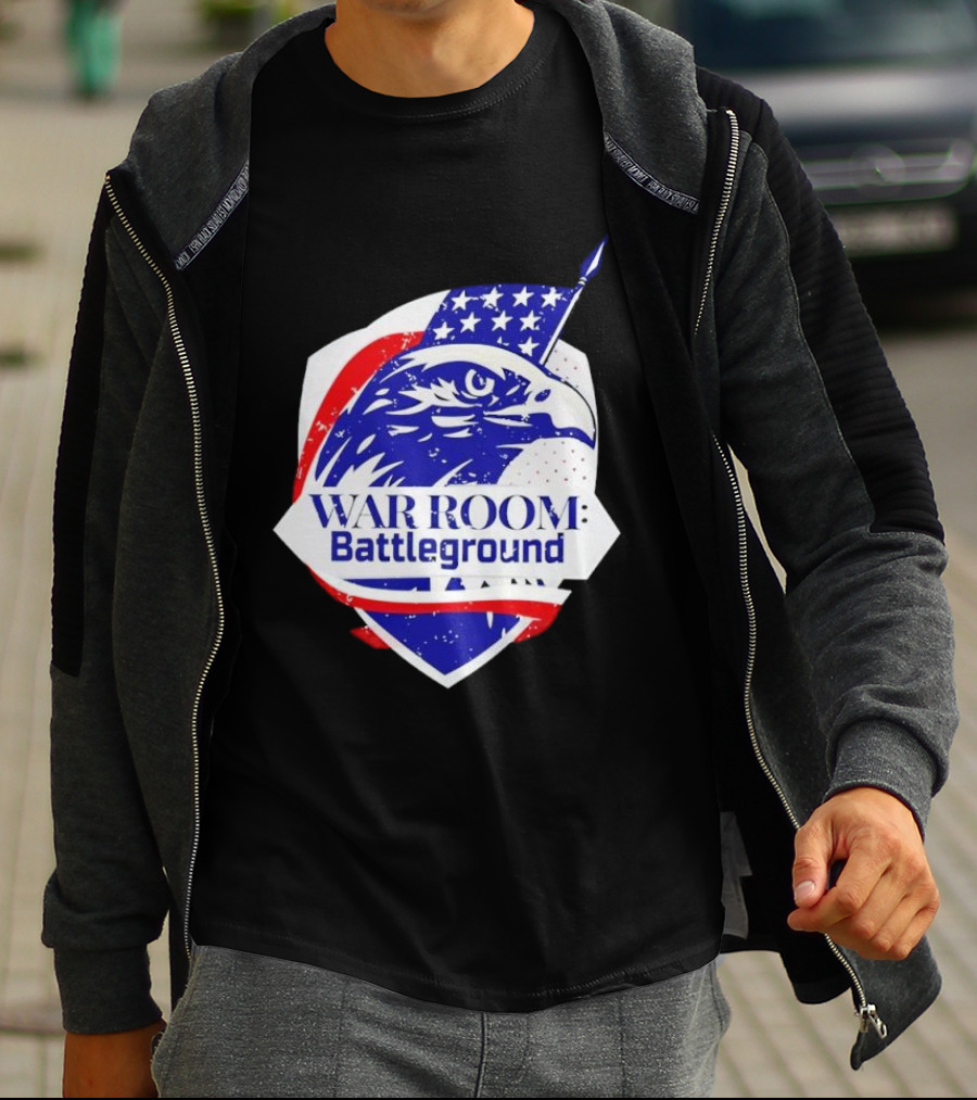 War Room Battleground Eagle American Flag Crest T-Shirt