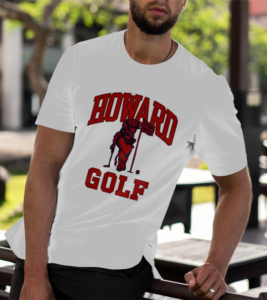 Howard Golf Pebble Beach Vintage Style Bull Golfer T-Shirt